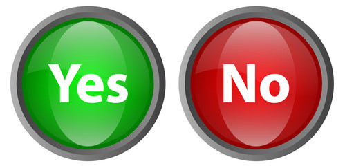 Yes/No buttons