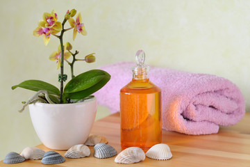 Massage-Wellness-Set mit Orchidee