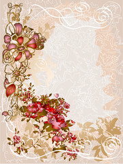 Vintage style floral