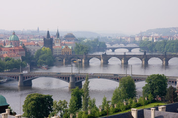 bridge over vltava in prag