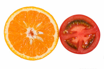 Orange and tomato