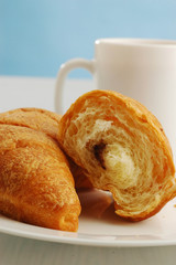 Cocoa and croissant