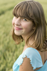 Smiling teenage girl