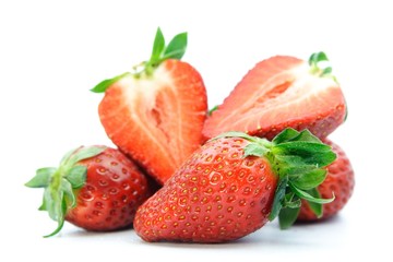 aufgeschnittene Erdbeeren