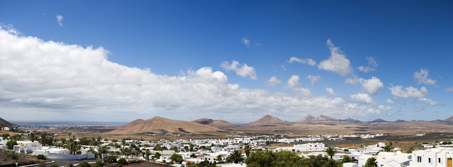 panoramic view of the island of Lanzarote - obrazy, fototapety, plakaty
