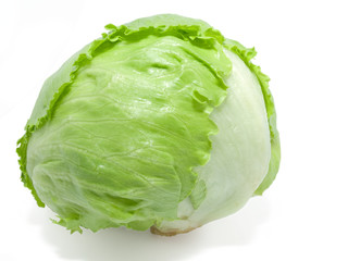 Baby cabbage on white background