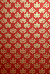 Vertical gold and red glamour pattern