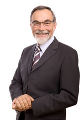 senior businessman smiling