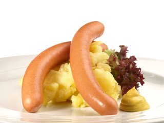 Wiener Würstchen auf Kartoffelsalat