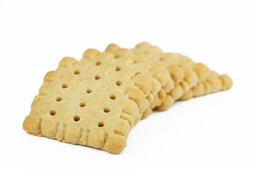 Piled biscuits in circle