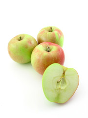 Apples isolated over white