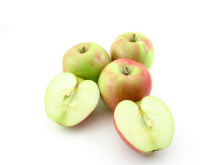 Fresh apples isolated over white