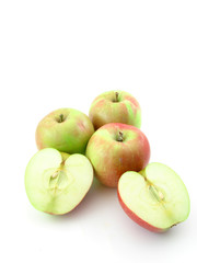 Apples isolated over white