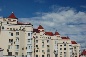 Fototapeta premium Typical architecture in modern residential area of Kiev