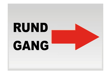 Schild Rundgang