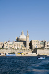 Fototapeta na wymiar waterfront view grand harbor valletta malta