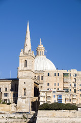 view historic buildings grand harbor valletta malta