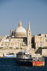 Fototapeta na wymiar zabytków Grand port malta Valletta