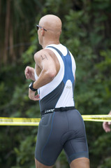 swim bike and run from a ocean triathlon