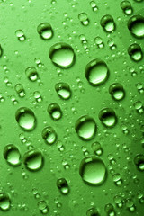 Fototapeta na wymiar Water drops on a glass surface