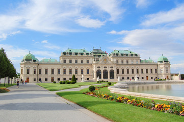 Schloss Belvedere in Wien - obrazy, fototapety, plakaty