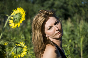 girl and sunflower 6