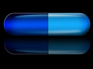 blue capsule
