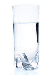 Glass with water, isolated