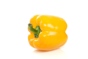 Single yellow sweet pepper