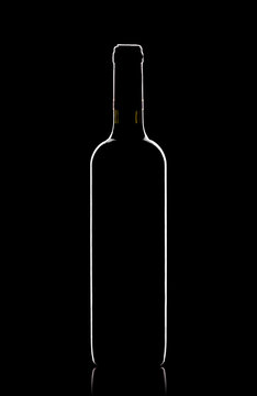 Backlit Wine Bottle