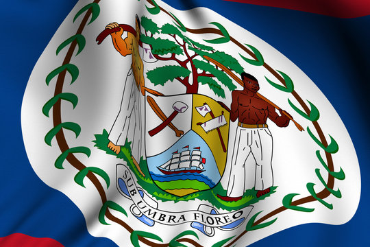 Rendered Belizean Flag