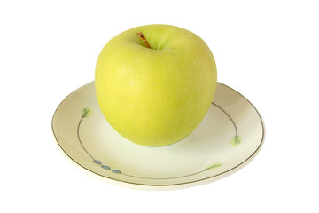 apple on plate