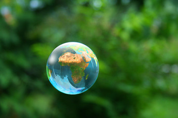 Globe in air