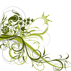 Floral abstract background, vector illustration