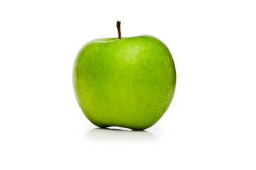 Green apple isolated on the white background