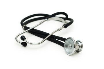 Medical stethoscope isolated on the white background