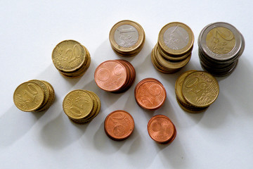 2, 1 Euro - 50, 20, 10, 5, 2, 1 Cent