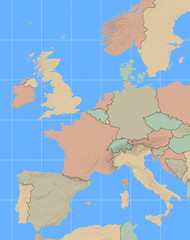 Western Europe map