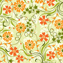 Decorative floral pattern, vector illustration