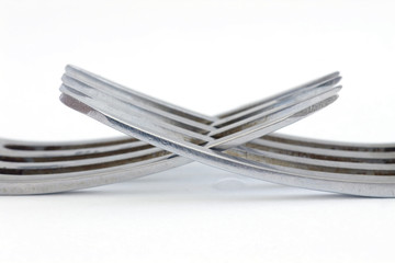 two silver forks