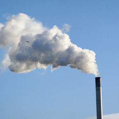 chimney billowing smoke