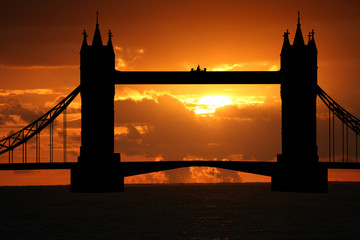 Tower bridge at sunset