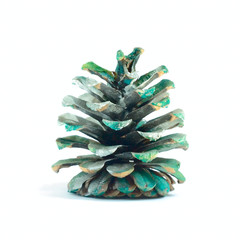 Decorative object - new year wood pine fir cone