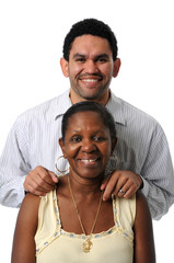 Obraz premium Son And Mother Smiling