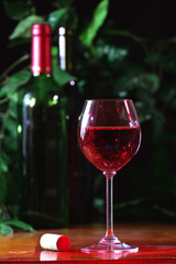 Wine composition, pink wine