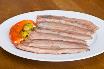 Herring on a plate