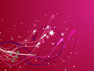 Pink Floral Abstract Vector