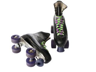 Retro roller skates isolated on white background © StockPhotosArt