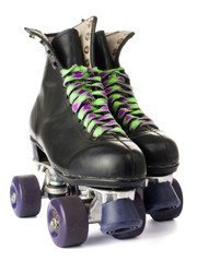 Retro roller skates isolated on white background © StockPhotosArt