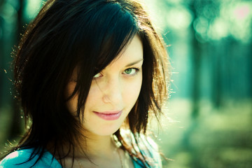 Naklejka premium Woman mysterious portrait